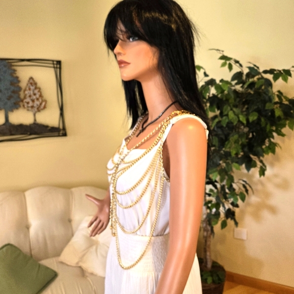 Vintage Goldtone Chain Vest, 70s, Size Small - Picture 7 of 16